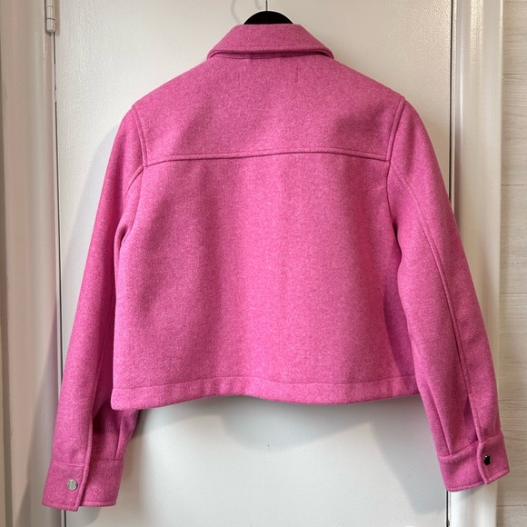 Zara Metal Button Cropped Jacket Pink - Picture 8 of 14